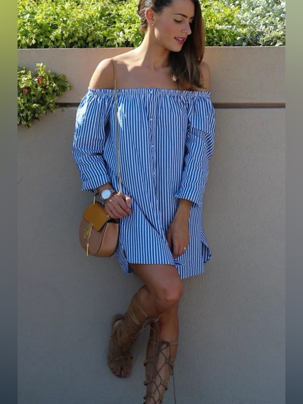 ZARA Women’s Striped Off Shoulder Dress Size XS - C22-048